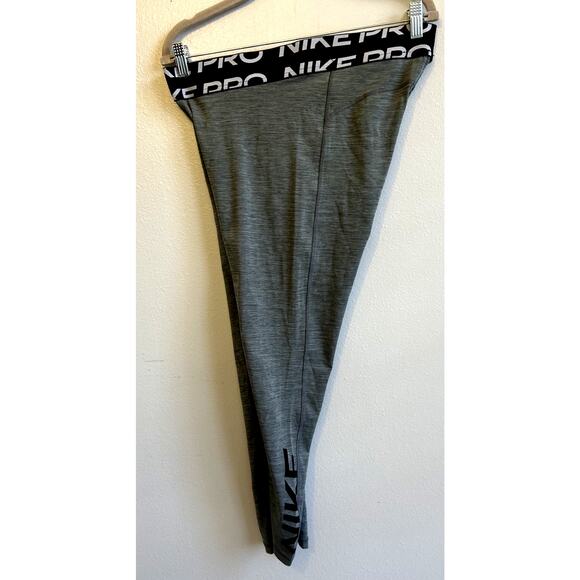 NIKE Women's Dri-FIT Pro Grx Training Leggings Heather Gray Running Sporty XL - Picture 2 of 8